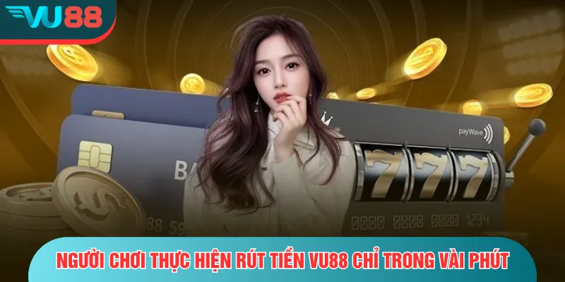 Người chơi thực hiện rút tiền VU88 chỉ trong vài phút